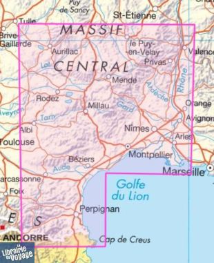 IGN - Carte régionale n°R13 - Occitanie - Cévennes - Languedoc - Roussillon