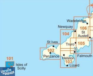 Ordnance Survey - Carte des Îles Scilly