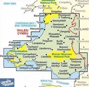 Ordnance Survey - Carte du sud du Pays de Galles - Wales south 