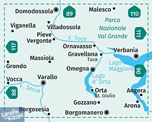 Kompass - Carte de randonnées - n°97 - Varallo, Verbania, Lago d'Orta, Parco Nazionale Val Grande