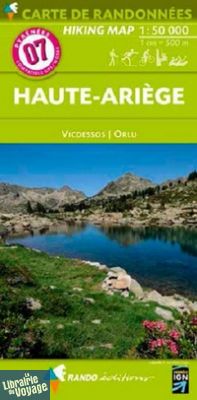 Rando éditions - Carte de randonnées au 1-50.000ème - n°7 - Haute-Ariège