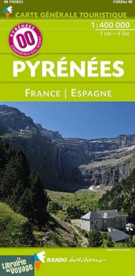 Rando Editions - Carte routière et touristique - Pyrénées France et Espagne