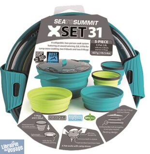 Sea to Summit - X-SET 31 comprenant une gamelle, 2 assiettes et 2 verres pliantsa