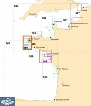 SHOM - Atlas des courants de marées - Ref.560-UJA - Mer d'Iroise - De l'Île Vierge à la pointe de Penmarc'h