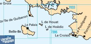 SHOM - Carte marine pliée - 7033L - De Quiberon au Croisic