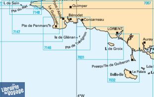 SHOM - Carte marine pliée - 7067L - De la Chaussée de Sein à Belle-Ile