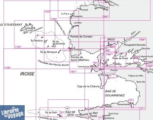SHOM - Carte marine pliée - 7122L - De la Pointe St Mathieu au Phare du Four - Chenal du Four
