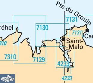 SHOM - Carte marine pliée - 7130L - Abords de Saint-Malo - De l'île des Hébihens à la Pointe de la Varde