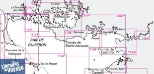 SHOM - Carte marine pliée - 7136L - De la baie de Pont-Mahé à Piriac-sur-Mer