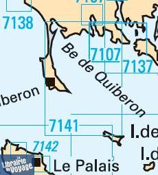 SHOM - Carte marine pliée - 7141L - Baie de Quiberon