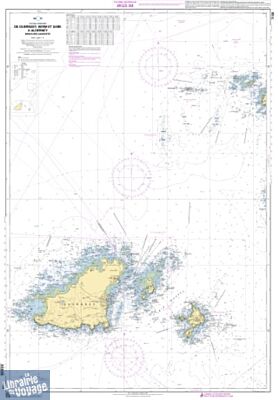 SHOM - Carte marine pliée - 7159L - De Guernsey, Herm et Sark à Alderney - Bancs des Casquets