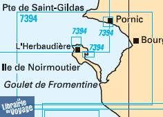 SHOM - Carte marine pliée - 7394L - De la Pointe de Saint-Gildas au Goulet de Fromentine - Baie de Bourgneuf