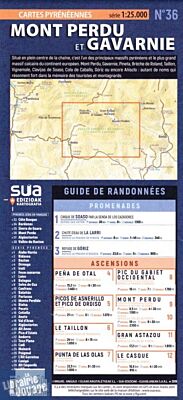 Editions Sua Edizioak - Carte de randonnées n°36 - Mont-Perdu et Gavarnie