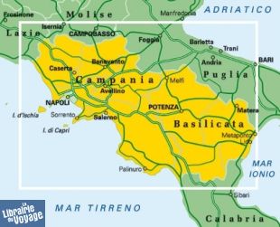 T.C.I (Touring Club Italien) - Carte de Campanie - Basilicate