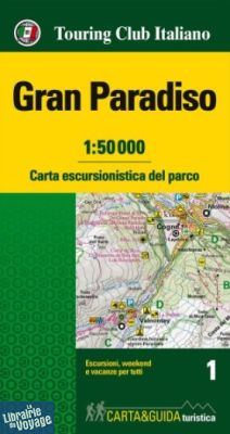 T.C.I (Touring Club italien) - Carte de randonnée du Gran Paradiso 