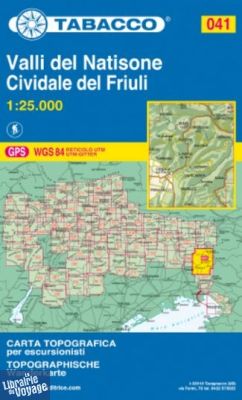Tabacco - Carte de Randonnées - 041 - Valli del Natisone - Cividale del Friuli