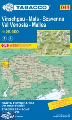 Tabacco - Carte de randonnées - 044 - Val Venosta - Malles