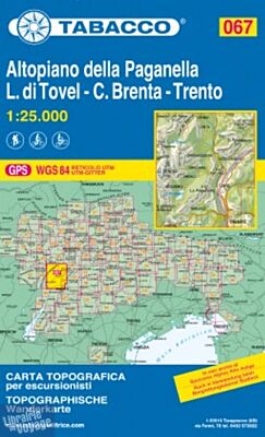Tabacco - Carte de randonnées - 067 - Altopiano della Paganella - L. di Trovel - C. Brenta - Trento