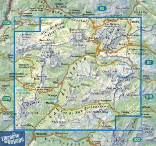Tabacco - Carte de Randonnées - 06 - Val di Fassa Dolomiti Fassane	