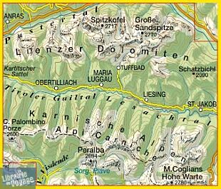 Tabacco - Carte de randonnées - 072 - Lienzer Dolomiten - Lesachtal - Obertilliach