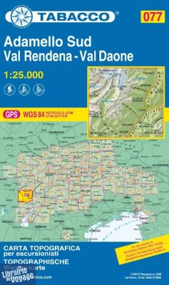 Tabacco - Carte de randonnées - 077 - Adamello sud - Val Daone - Valli Giudicarie