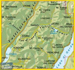 Tabacco - Carte de randonnées - 071 - Prealpi gardesane - Tremalzo - Valle di Ledro - L.d'Idro