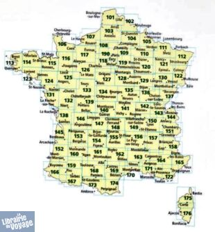 I.G.N Carte au 1-100.000ème - TOP 100 - n°150 - Lyon - Chambery
