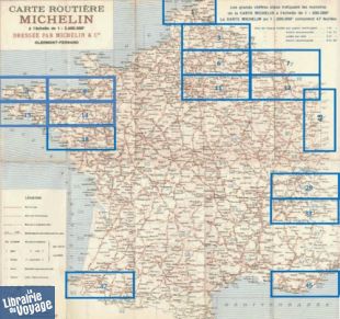 Michelin - Carte historique n°6 - Saint Quentin - Reims (2 cartes, 100 ans d'intervalle)