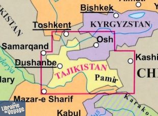 Gizi Map - Carte du Tadjikistan (avec la région du Pamirs)
