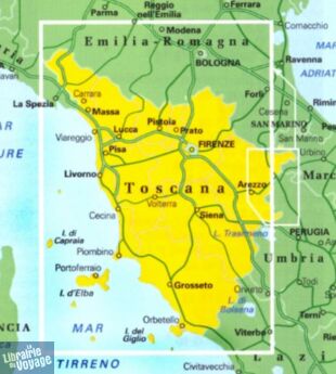 T.C.I (Touring Club Italien) - Carte de Toscane