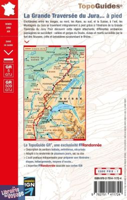 Topo-guide FFRandonnée - Réf.512 - La Grande Traversée du Jura à pied - GR5 