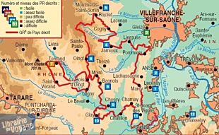 Topo-guide FFRandonnée - Réf.6900 - Le tour du Beaujolais des Pierres Dorées (A travers le Geopark mondial Unesco)