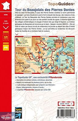 Topo-guide FFRandonnée - Réf.6900 - Le tour du Beaujolais des Pierres Dorées (A travers le Geopark mondial Unesco)