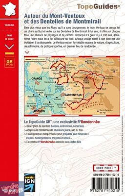 Topo-guide FFRandonnée - Réf.8400 - Autour du Mont Ventoux et des Dentelles de Montmirail 