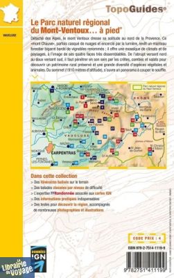 Topo-guide FFRandonnée - Réf. PN23 - Parc naturel régional du Mont-Ventoux 