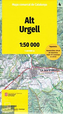 I.C.G.C (Institut Cartographique Catalan) - Carte de randonnées n°4 - Alt Urgell