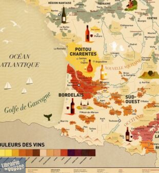 Editions Hachette - Poster à déplier - La carte des vins de France