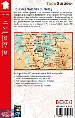 Topo-guide FFRandonnée - Réf.425 - Tour des Volcans du Velay (Haute-Loire)